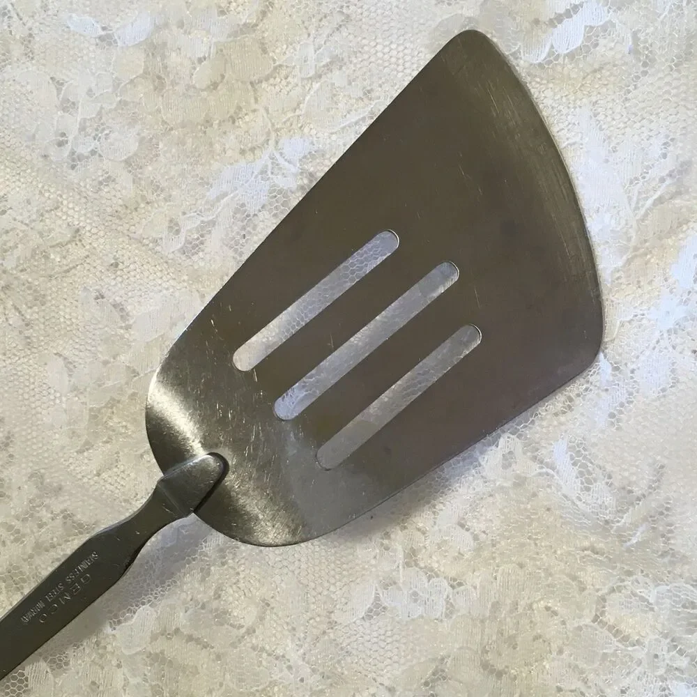 Vintage Gemco Stainless Steel Spatula Norway Slotted Holes 12